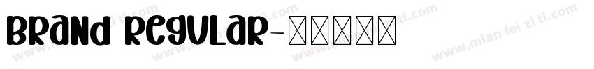 Brand Regular字体转换